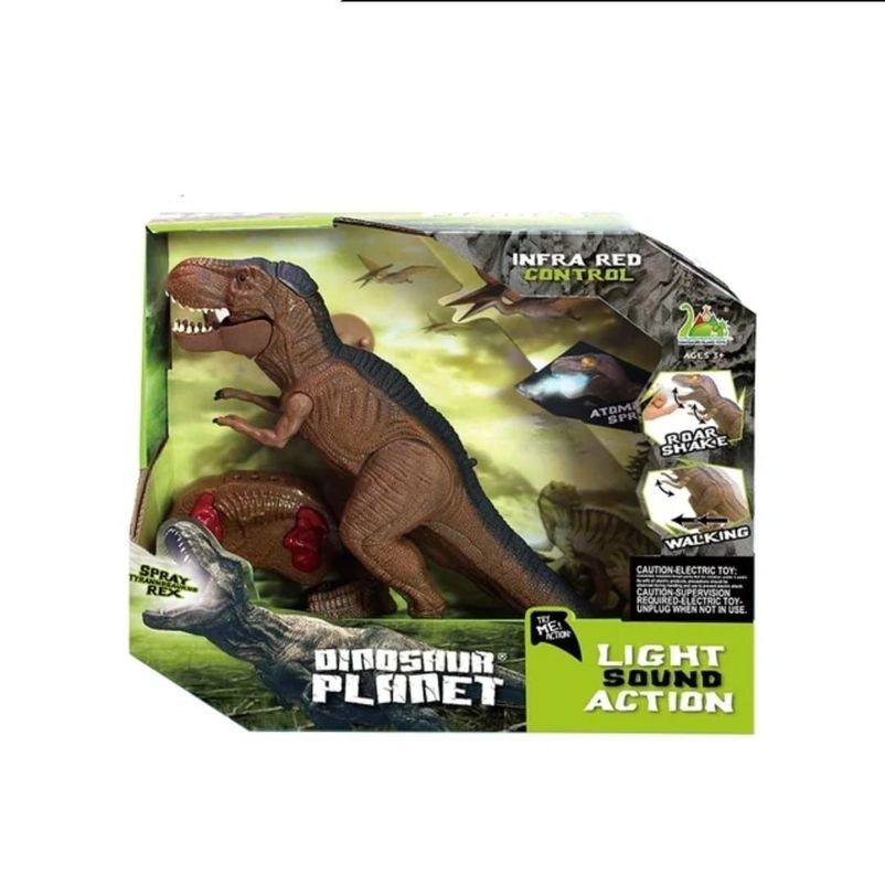 DINOSAURIO CONTROL REMOTO TIRANOSAURIO REX LUZ VAPOR SONIDO-5