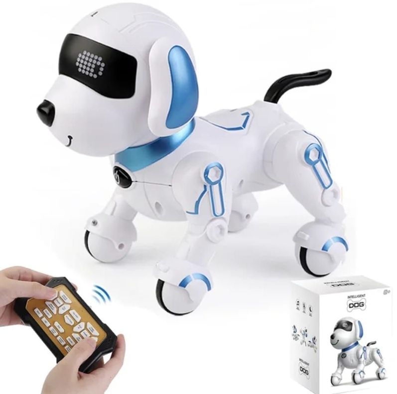 Perro Robot Control Remoto Inteligente Dog Baila Azul-0