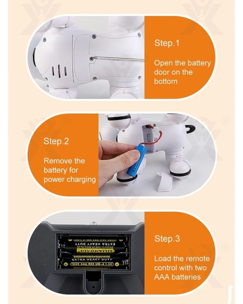 Perro Robot Control Remoto Inteligente Dog Baila Azul-5