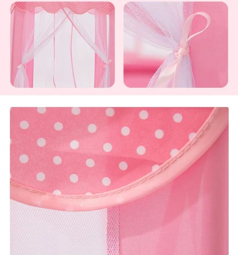 CARPA CASTILLO DE PRINCESA PARA NIÑAS PORTATIL ROSADO-6