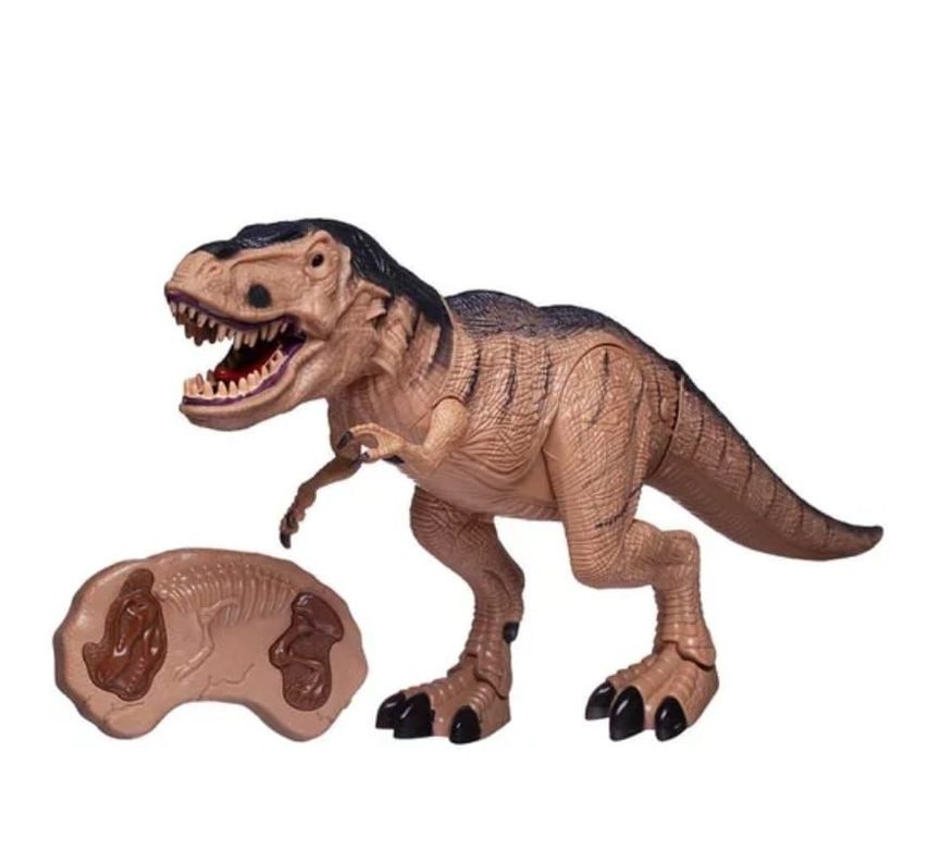 DINOSAURIO CONTROL REMOTO GRAN TIRANOSAURIO REX LUZ VAPOR-0