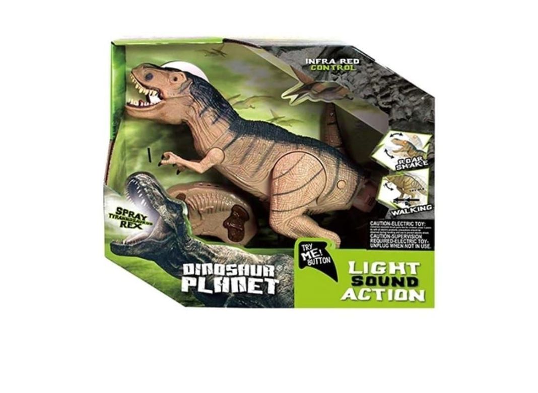 DINOSAURIO CONTROL REMOTO GRAN TIRANOSAURIO REX LUZ VAPOR-1