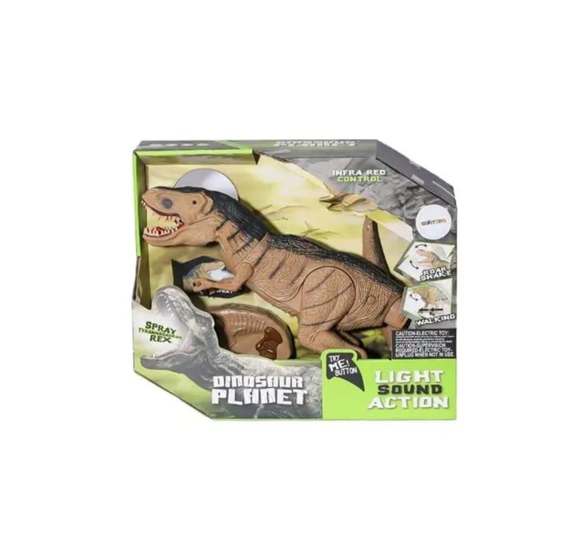 DINOSAURIO CONTROL REMOTO GRAN TIRANOSAURIO REX LUZ VAPOR-2