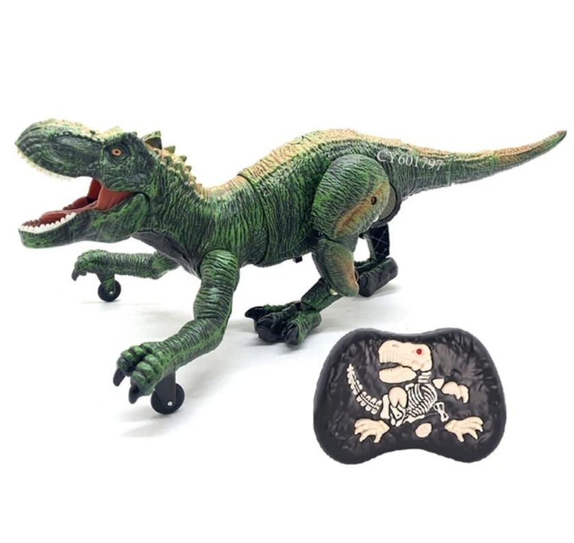 DINOSAURIO CONTROL REMOTO 2,4 GHZ. GRAN T-REX RECARGABLE VAPOR-0