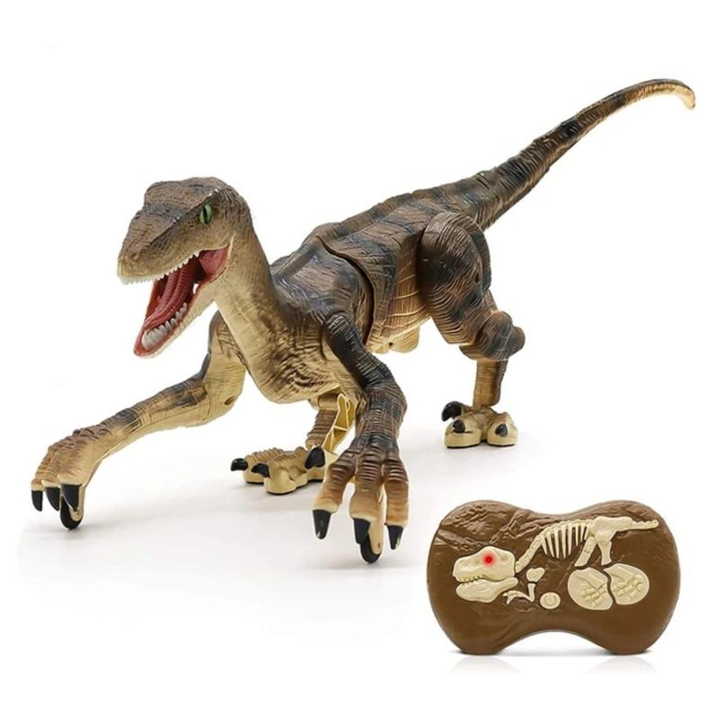 DINOSAURIO CONTROL REMOTO 2,4 GHZ. VELOCIRAPTOR RECARGABLE-0