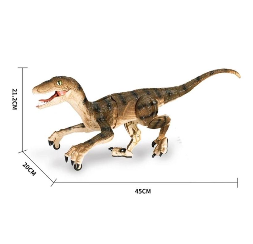 DINOSAURIO CONTROL REMOTO 2,4 GHZ. VELOCIRAPTOR RECARGABLE-2