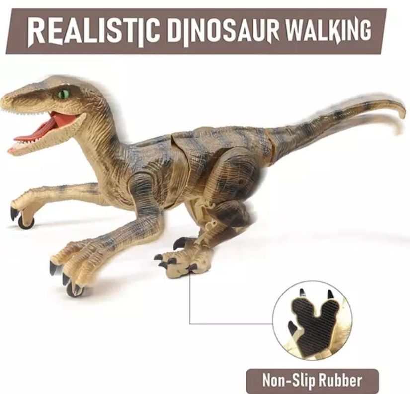 DINOSAURIO CONTROL REMOTO 2,4 GHZ. VELOCIRAPTOR RECARGABLE-6