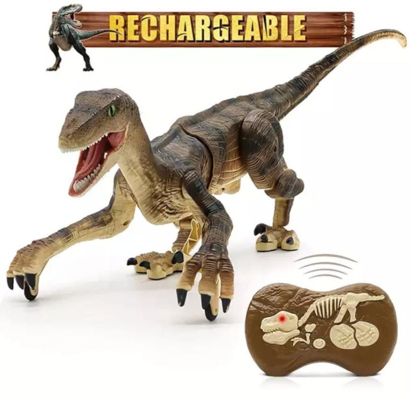DINOSAURIO CONTROL REMOTO 2,4 GHZ. VELOCIRAPTOR RECARGABLE-7
