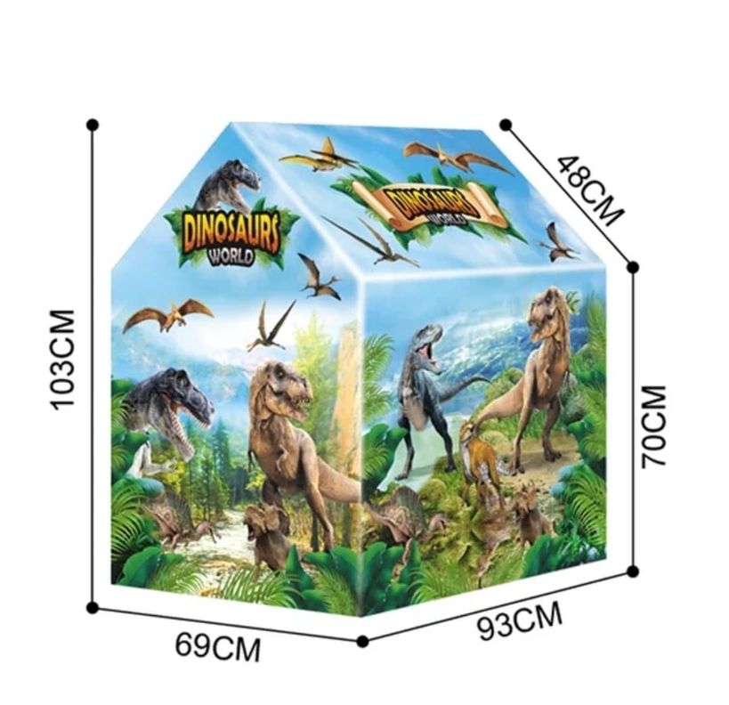 CARPA DINOSAURIOS ARMABLE DE JUGUETE CON 50 PELOTAS-4