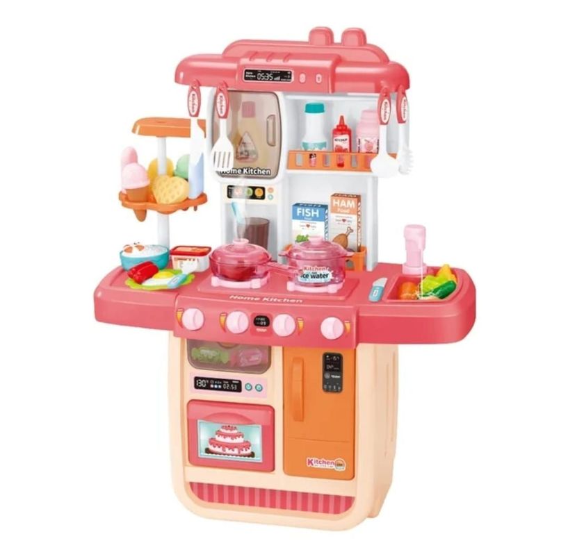 COCINA DE JUGUETE 38 ACCESORIOS LUCES 70CM DE ALTO-0