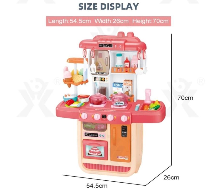 COCINA DE JUGUETE 38 ACCESORIOS LUCES 70CM DE ALTO-1
