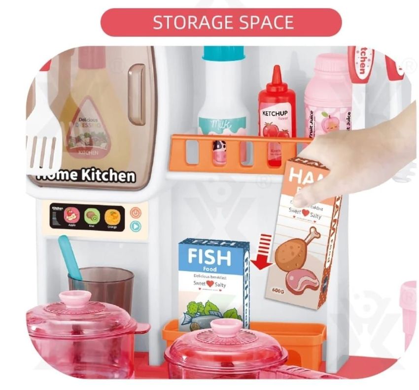 COCINA DE JUGUETE 38 ACCESORIOS LUCES 70CM DE ALTO-4