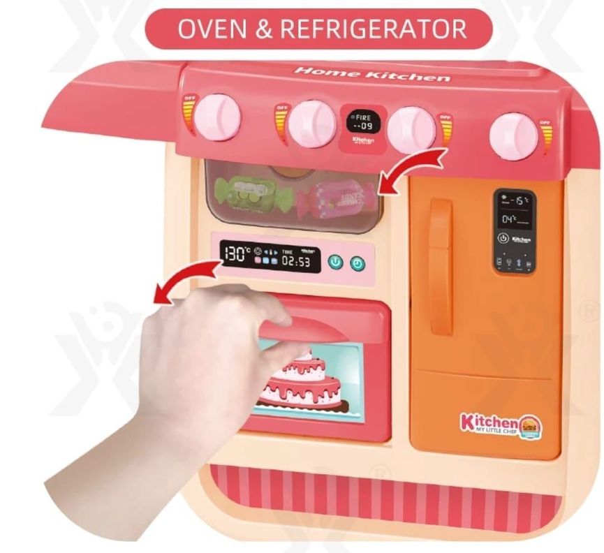 COCINA DE JUGUETE 38 ACCESORIOS LUCES 70CM DE ALTO-5