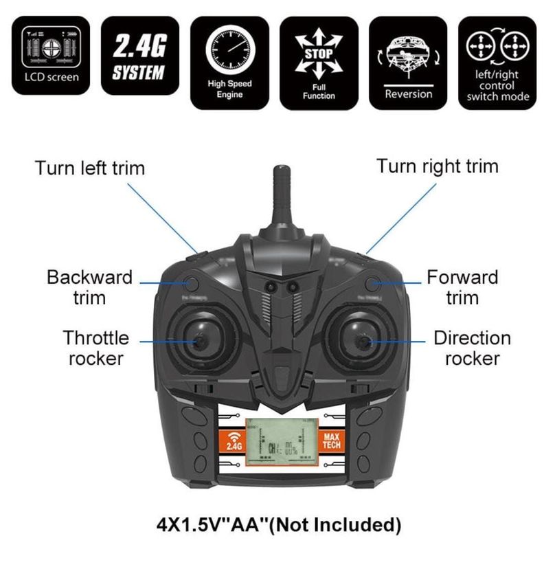 Lancha Bote Barco H100, Control Remoto 2,4 Ghz-2