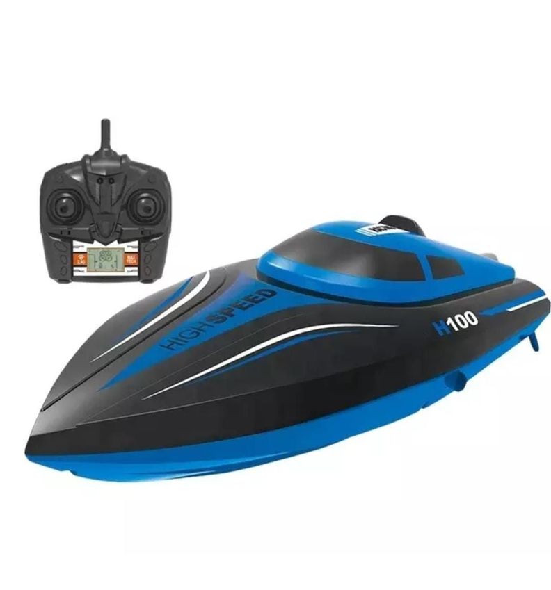 Lancha Bote Barco H100, Control Remoto 2,4 Ghz-0