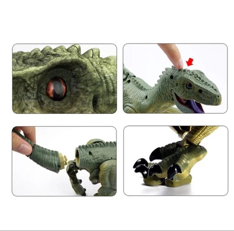 DINOSAURIO CONTROL REMOTO VELOCIRAPTOR LUCES Y SONIDO-3