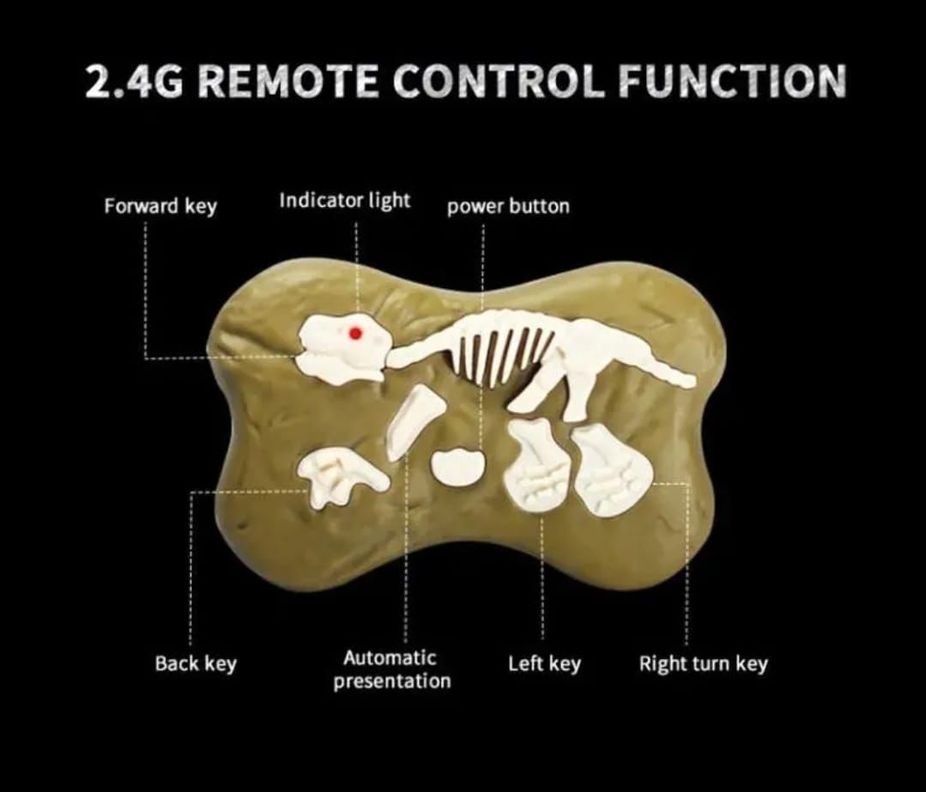 DINOSAURIO CONTROL REMOTO VELOCIRAPTOR LUCES Y SONIDO-7