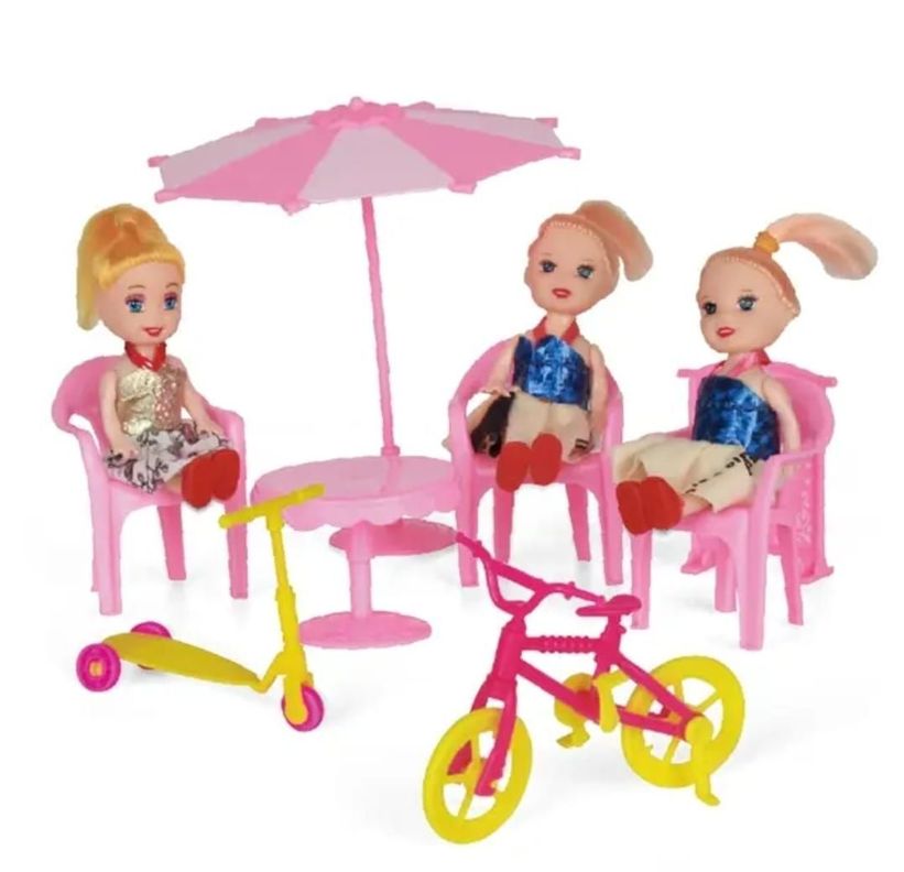 CASA DE MUÑECAS ARMABLE  234 PIEZAS CON MUÑECAS-2