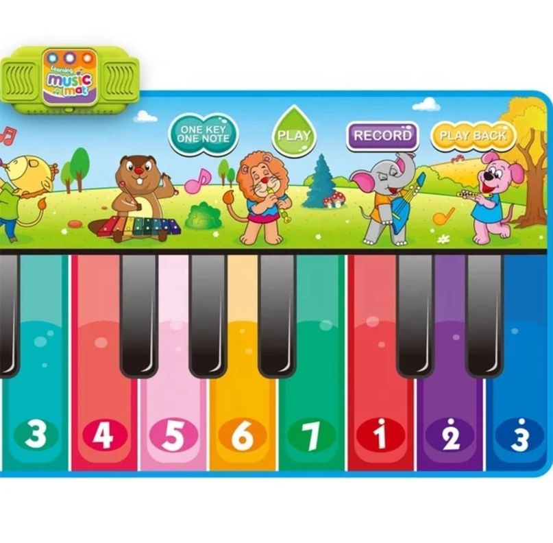 Piano Gigante 180X72 cm Teclado Para Pies Alfombra Musical-2