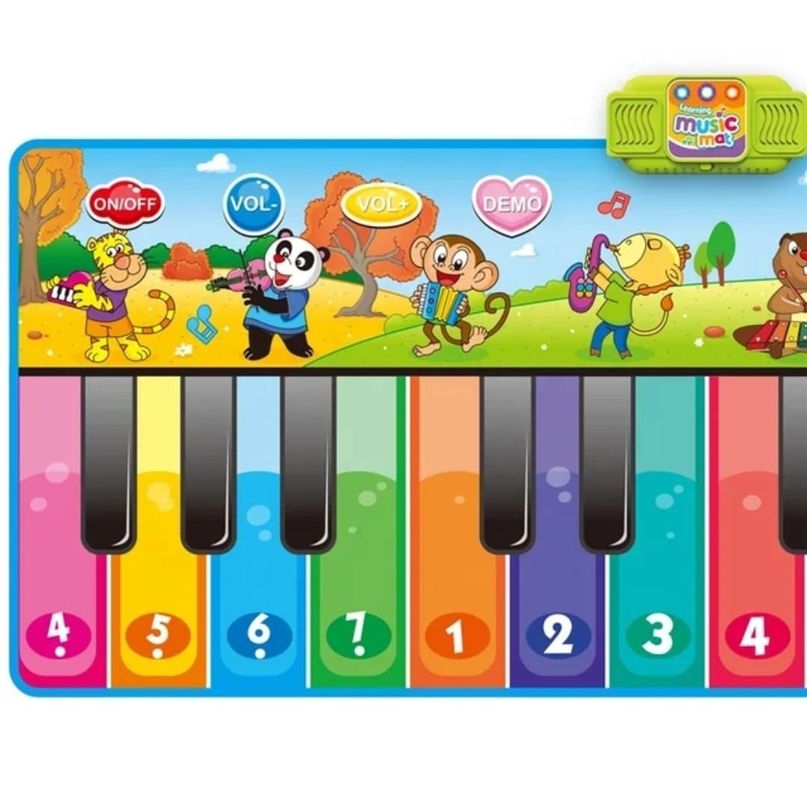 Piano Gigante 180X72 cm Teclado Para Pies Alfombra Musical-3