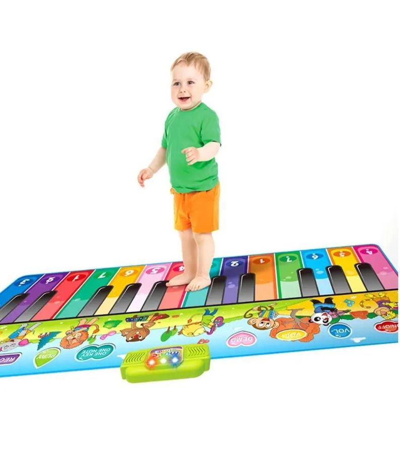 Piano Gigante 180X72 cm Teclado Para Pies Alfombra Musical-6