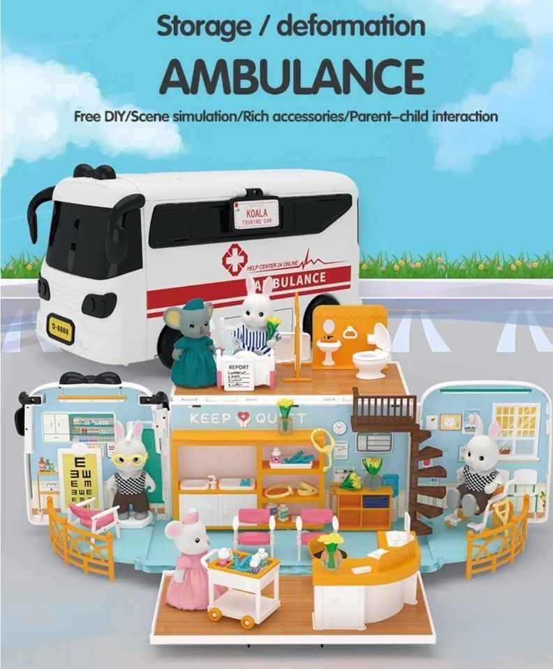 BUS KOALA AMBULANCIA CON ACCESORIOS 53 PIEZAS-7