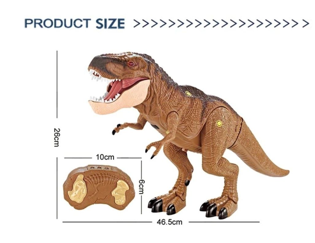 DINOSAURIO CONTROL REMOTO GRAN TIRANOSAURIO REX LUZ SONIDO-1