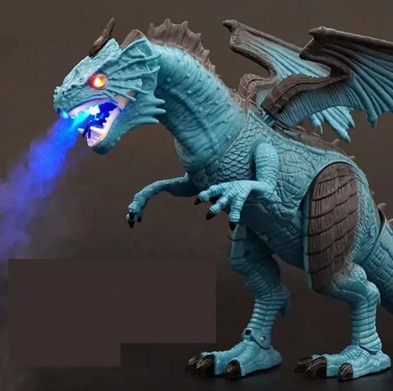 DINOSAURIO CONTROL REMOTO GRAN DRAGON LUZ VAPOR SONIDO-7