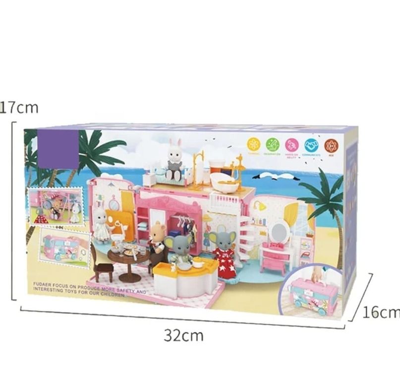 BUS KOALA JUGUETE CASA DE MUÑECAS CON ACCESORIOS 72 PIEZAS-7