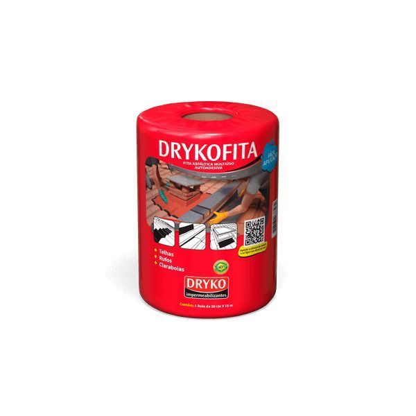 Cinta Asfáltica Adhesiva Multiuso y tapagoteras DRYKOFITA 20 cm x 10 mt-0