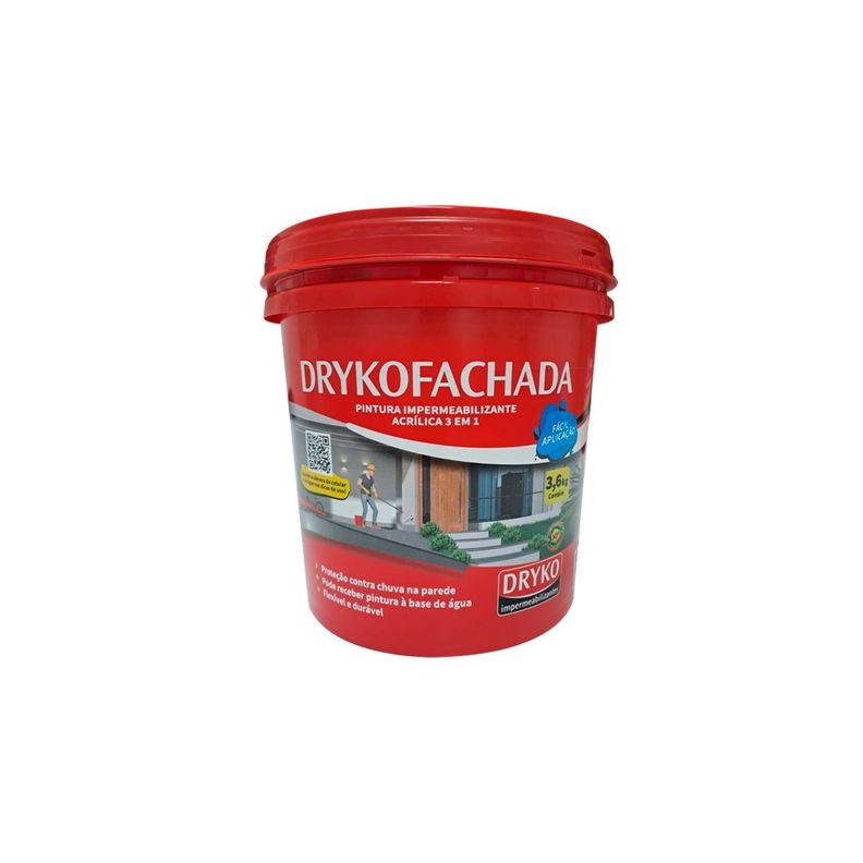 Pintura Impermeabilizante Acrílica Drykofachada 3,6 Lts-0