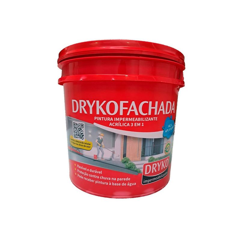Pintura Impermeabilizante Acrílica Drykofachada 18 Lts-0