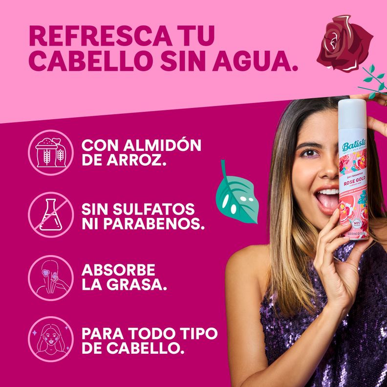 Pack de 2 Shampoo en seco Batiste Rose Gold-2