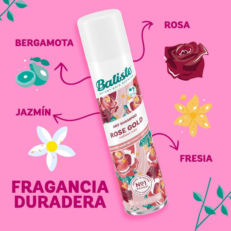 Pack de 2 Shampoo en seco Batiste Rose Gold-3