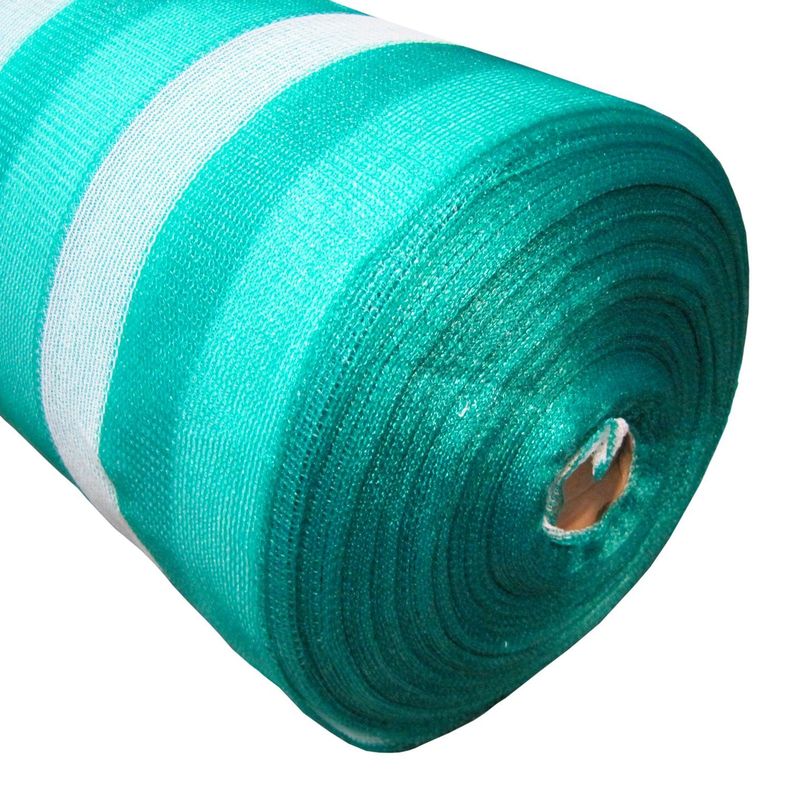 Malla Sombra Franjeada 65% de 4,2 × 100 m Verde/Blanco-0