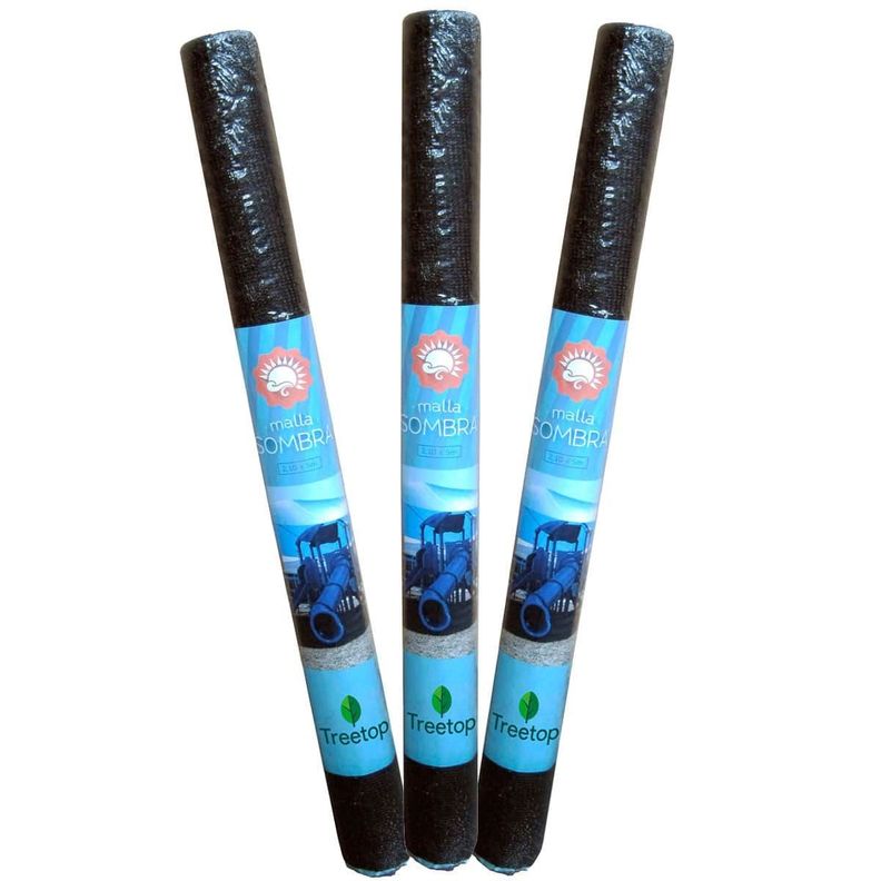 Pack 3 Mallas Sombra Lisa 80% de 2,1 × 5 m color Negro-0