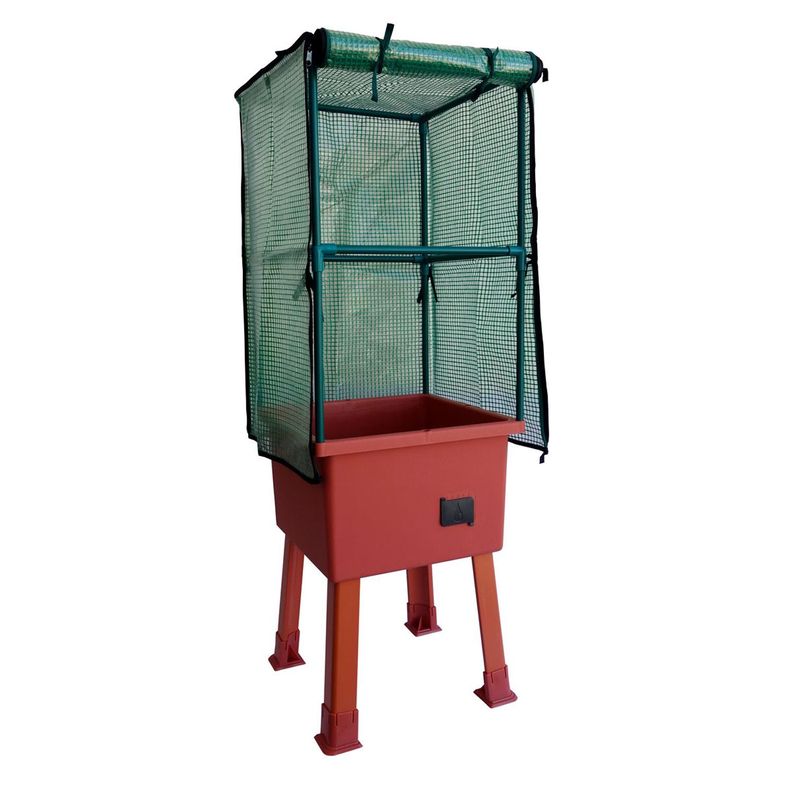 Huerto pequeño terracota 40x40x110 cm.-0
