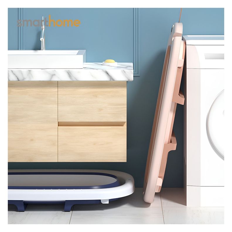 Bañera Plegable para Bebé con Cojín de Baño color Rosa-3