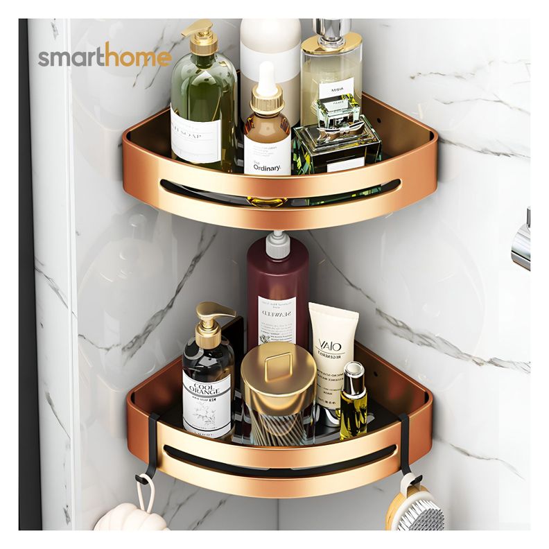 Set 2 Esquineros de Baño Acero Mate Smarthome Bronce Negro-4