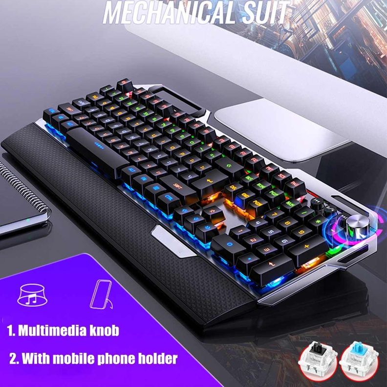 Teclado Gamer Mecánico Retroiluminado K100 Yindiao-6