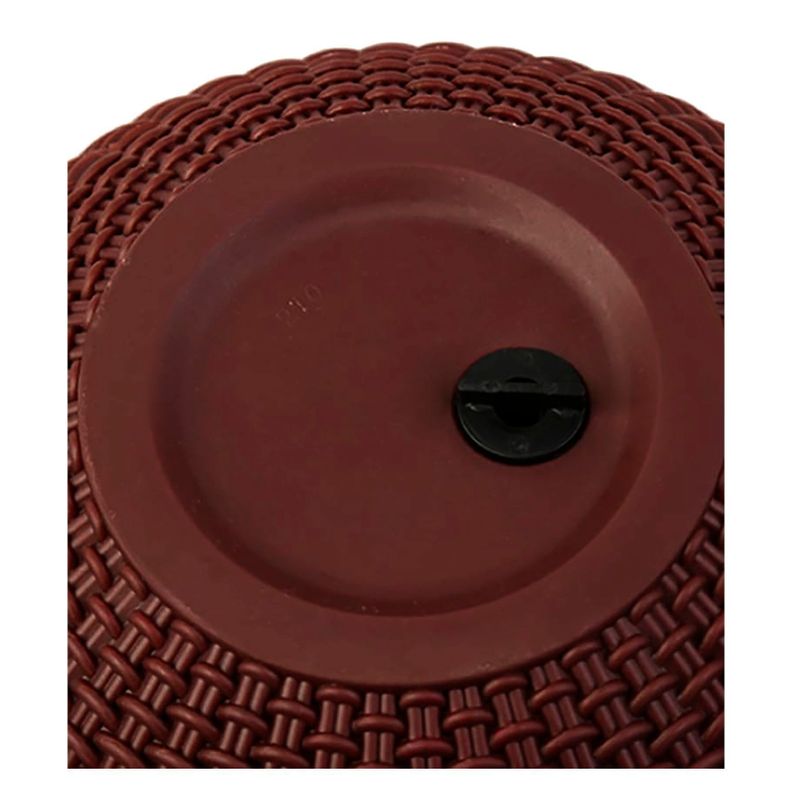 Kit 2 Maceteros Colgante Plástico Diseño Ratan Café-7