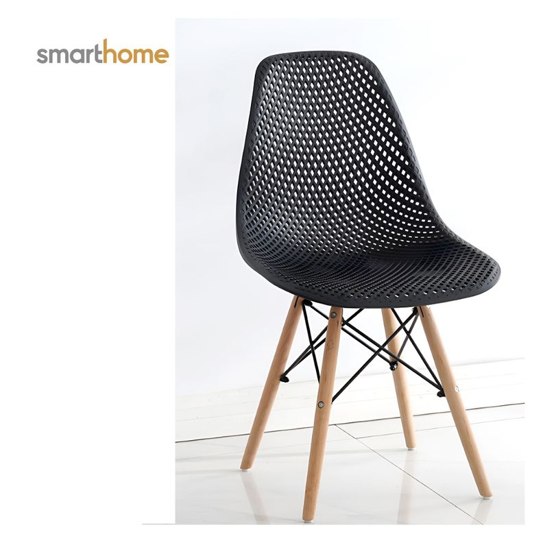 Kit 4 sillas modelo Eames diseño Smarthome color Negro-1
