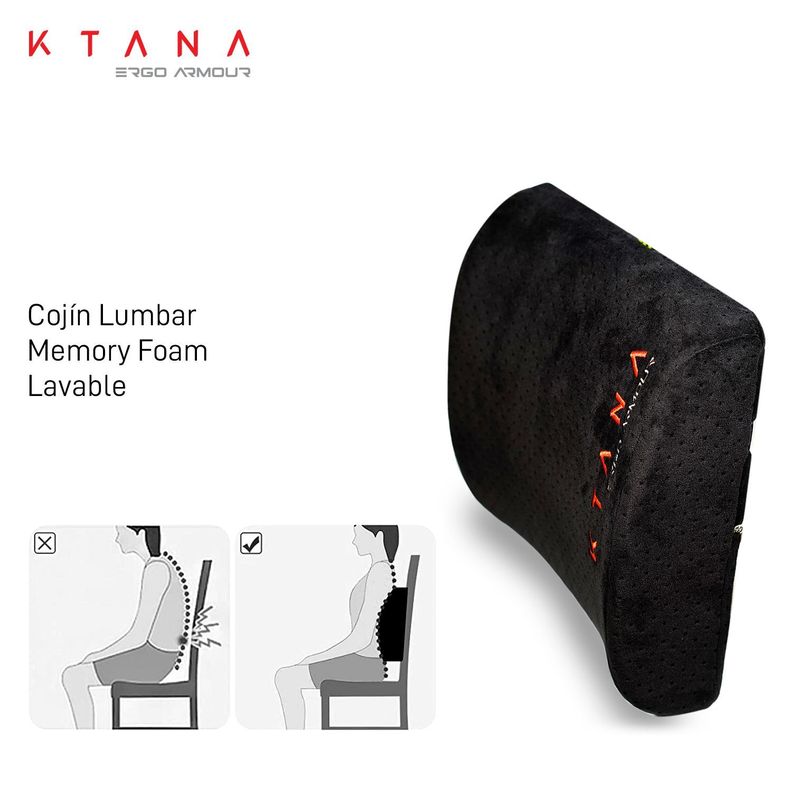 Cojín Ergonómico Lumbar Memory Foam Gamer Ktana-6