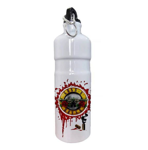 Botella De Aluminio Metálica Guns N Roses Sangre-0