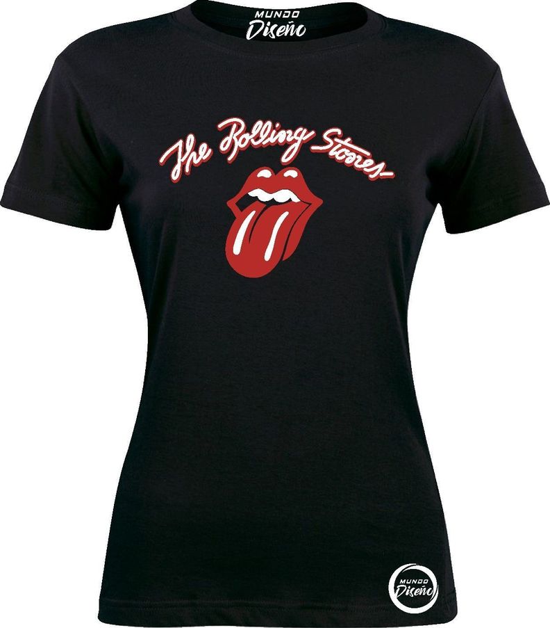 Polera De Mujer Manga Corta The Rolling Stones Clasico-1