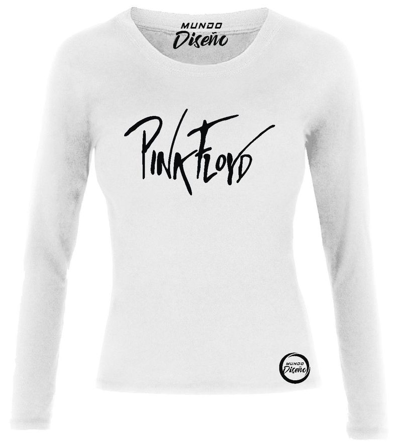 Poleras Manga Larga De Mujer Pink Floyd Firma-1