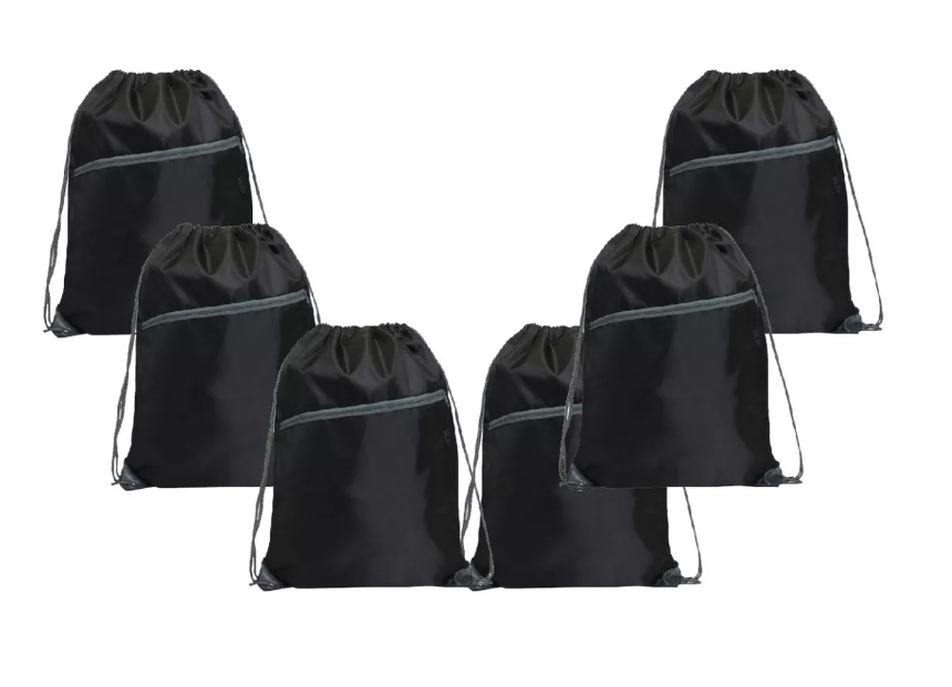 Pack De 6 Bolsos Mochilas Tipo Morral Con Cierre Full-1
