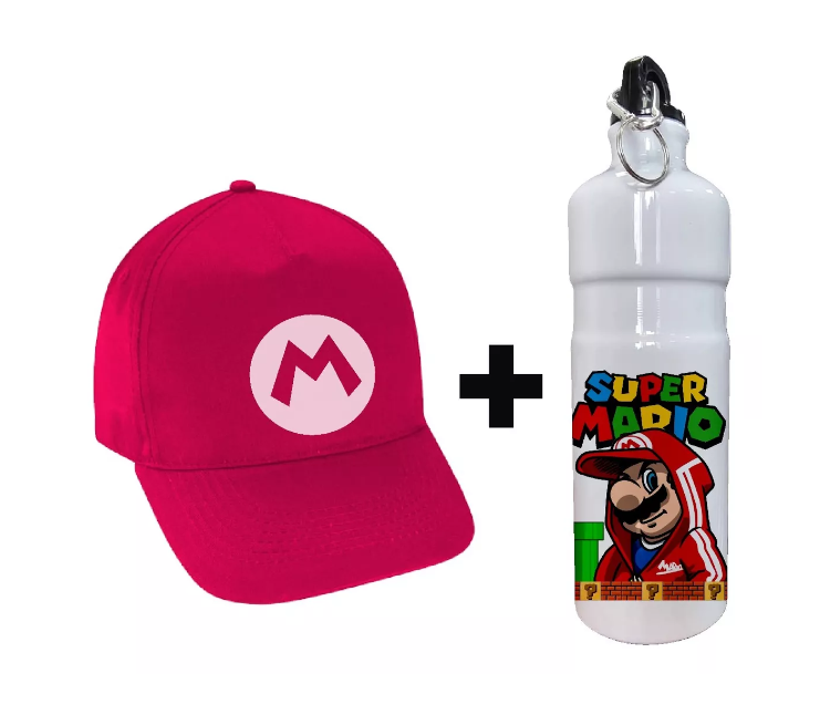 Pack Jockey Y Botella Aluminio Mario Super Mario-0