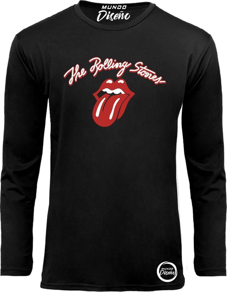 Polera Manga Larga De Hombre The Rolling Stones Clásico-1