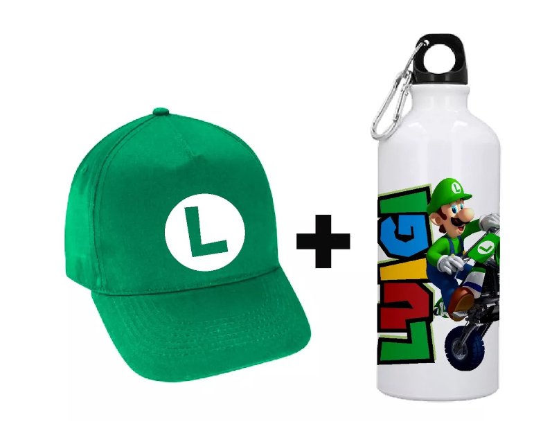 Pack Jockey Y Botella Agua Aluminio Luigi Circulo-0